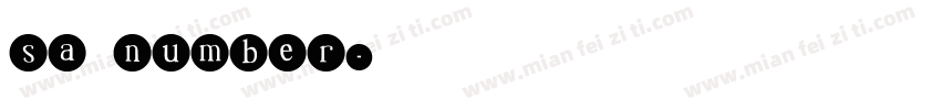 sa number字体转换